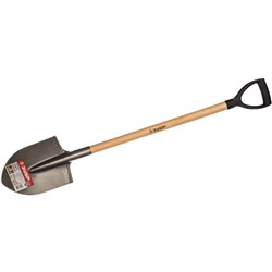 Лопата штыковая, острая, L = 120 см, деревянный черенок, с ручкой, «ЗУБР»