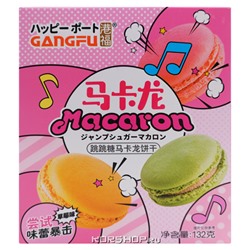 Печенье макарон с клубничным вкусом Gang-fu, Китай, 132 г Акция