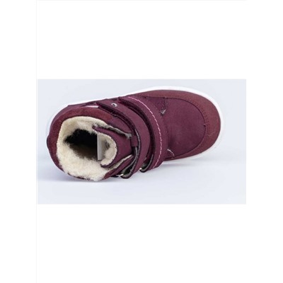 Ботинки зимние из натуральной кожи Котофей 352259-42 бордовый (25-29)