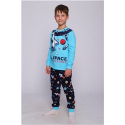 Пижама с брюками для мальчика Орбита Синий/бирюзовый