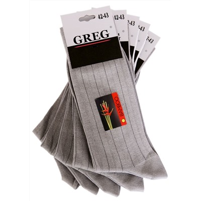 Носки мужские (в упаковке 5 пар) GREG G-12/03 серый