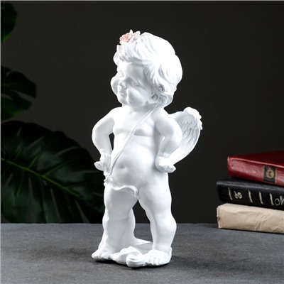 Фигура "Ангел - веселый малыш" перламутровая, 11,5х32,5х16см