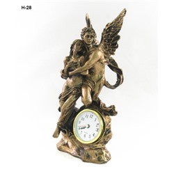 Часы статуэтка Ангел с девушкой 28 см / Z003A /уп 24/