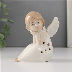 Сувенир керамика свет "Девочка-ангел сидит" 6х8х9 см