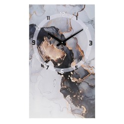 Часы-картина настенные, серия: Интерьер, "Мрамор", плавный ход, 35 х 60 см