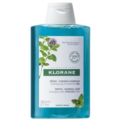 Klorane D?tox - Cheveux Normaux Shampoing ? la Menthe Bio 200 ml