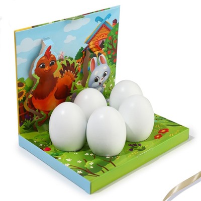 Набор для украшения яиц в 3D коробке на Пасху «Цыплята и друзья», 12,5 х 15,5 см