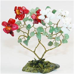 Букет роз -Мелодия любви- из агата, коралла и авантюрина  - изящность и нежность - цветы из камня - для ОПТовиков