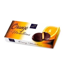 Медальоны шоколадные Dragulj с апельсиновой начинкой Масса 145гр