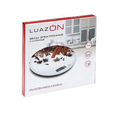 Весы кухонные Luazon LVK-701 "Корица", электронные, до 7 кг