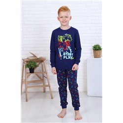 Пижама с брюками для мальчика Джойстик Темно-синий