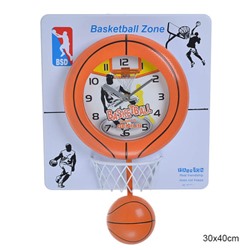 Часы настенные с маятником Баскетбол 30x40 см / 7337 /уп 24/ оранжевые
