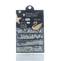 Камни для дизайна ногтей gross=PCS-720 Starlet Professional (mix)