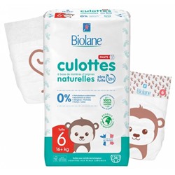 Biolane Culottes Naturelles 36 Culottes Taille 6 (+16 kg)