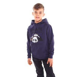 Толстовка для мальчика НАЧЁС, цвет графит/панда, рост 158 см
