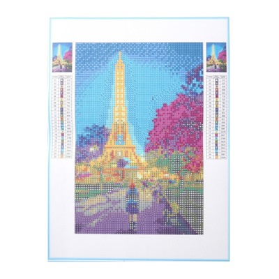 Алмазная мозаика со светящимися стразами «Город любви» 20х30 см, на холсте