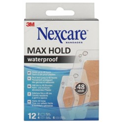 3M Nexcare Max Hold Waterproof 12 Pansements