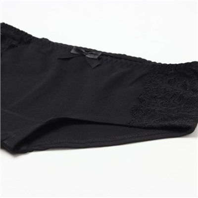 Трусы женские шорты, цвет чёрные, размер 52
