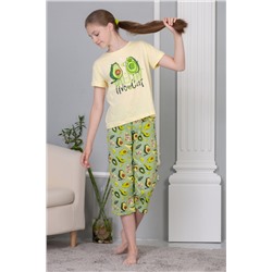 Пижама с бриджами для девочки Эшли Желтый
