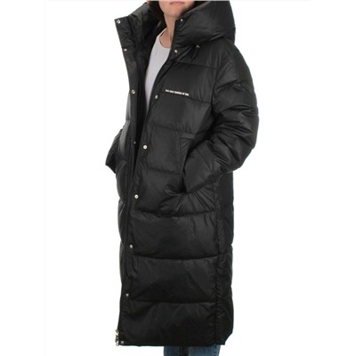 H-2203 BLACK Пальто зимнее женское (200 гр .холлофайбер)