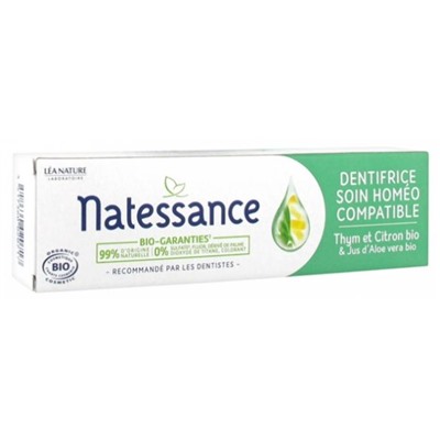 Natessance Dentifrice Soin Hom?o Compatible Thym et Citron Bio 75 ml