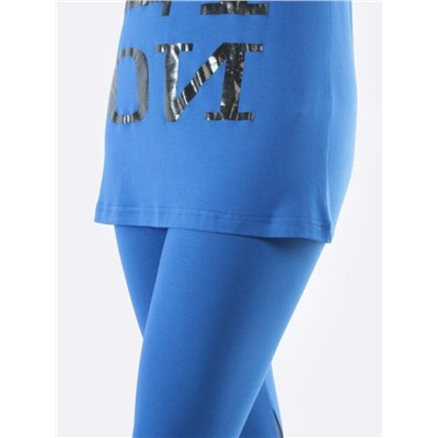 1207 BLUE Спортивный костюм для фитнеса женский (90% вискоза, 10% лайкра)