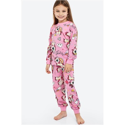 Хлопковая пижама для девочки Happy Fox