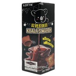 Печенье с начинкой со вкусом темного горького шоколада Koala's March Lotte, Таиланд, 37 г Акция
