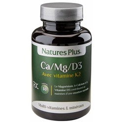 Natures Plus Ca-Mg-D3 Avec Vitamine K2 30 Comprim?s