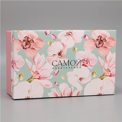 Коробка подарочная «Цветы», 32.5 х 20 х 12.5 см