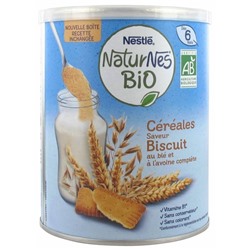 Nestl? Naturnes Bio C?r?ales Saveur Biscuit d?s 6 Mois 240 g