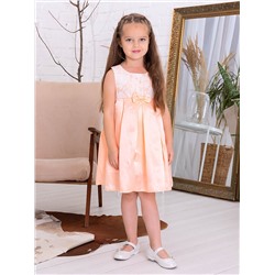 Персиковое нарядное платье для девочки 82628-ДН18