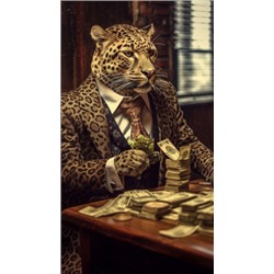 Декобокс. Леопард миллионер 50*70см