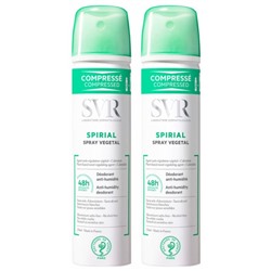 SVR Spirial Spray V?g?tal D?odorant Anti-Humidit? 48H Lot de 2 x 75 ml
