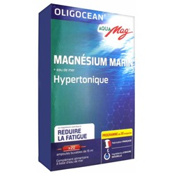 Oligocean Aqua Mag Magn?sium Marin + Eau de Mer Hypertonique 20 Ampoules
