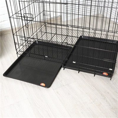 Клетка с люком для собак и кошек, 85 х 60 х 70 см, чёрная