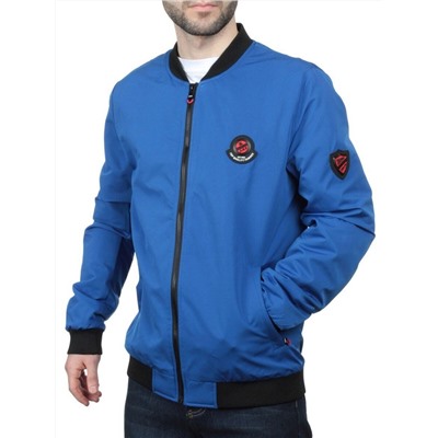 EM25056-2 BLUE Куртка-бомбер мужская демисезонная (100 гр. синтепон)