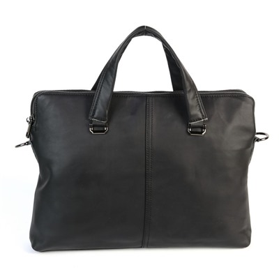 Мужская кожаная сумка-портфель 9067 Блек
