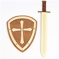 Деревянное оружие «Щит и меч» 24×44,5×5,6 см