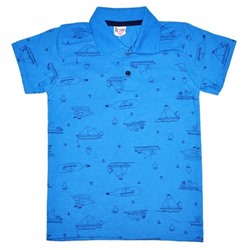 Рубашка-поло детская "Кораблик" (синий)