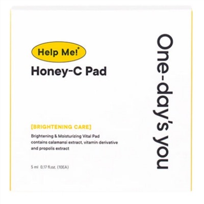 One-day's you Тонер-пэды с экстрактом прополиса / Help Me Honey-C Pad, 20 пэдов