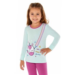 Комплект для девочки с длинным рукавом Baykar (9184) голубой/розовый