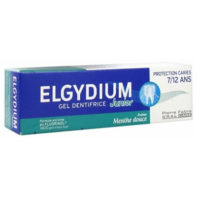 Elgydium Gel Dentifrice Junior Protection Caries 7-12 Ans Menthe Douce 50 ml