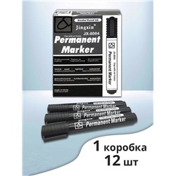Перманентный маркер круглый Черный (упаковка 12шт)