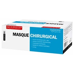 Orgakiddy Masque Chirurgical Facial M?dical Haute Filtration EFB 98% 50 Masques
