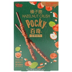 Палочки с вкусом хрустящего фундука Hazelnut Crush Pocky Glico, Китай, 48 г Акция