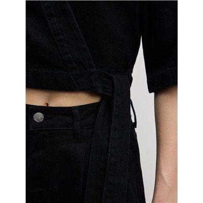 блузка джинсовая женская черный