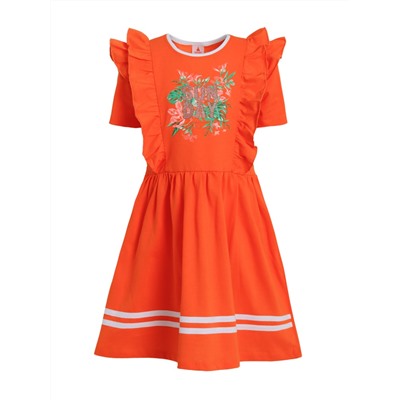 ПЛ-610/1 Платье Золушка-1 с шелкографией Оранжевый