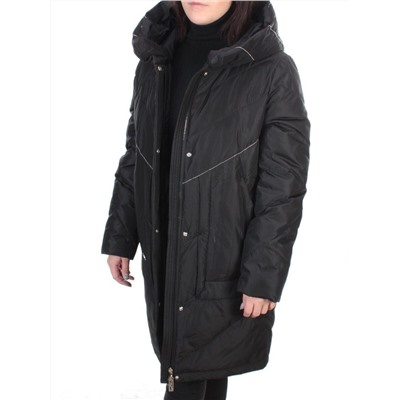 9915 BLACK Пальто женское зимнее JEARLIDER (200 гр. холлофайбера)