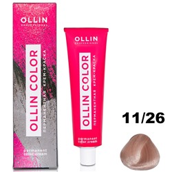OLLIN COLOR Перманентная крем-краска для волос 11/26 специальный блондин розовый 60 мл